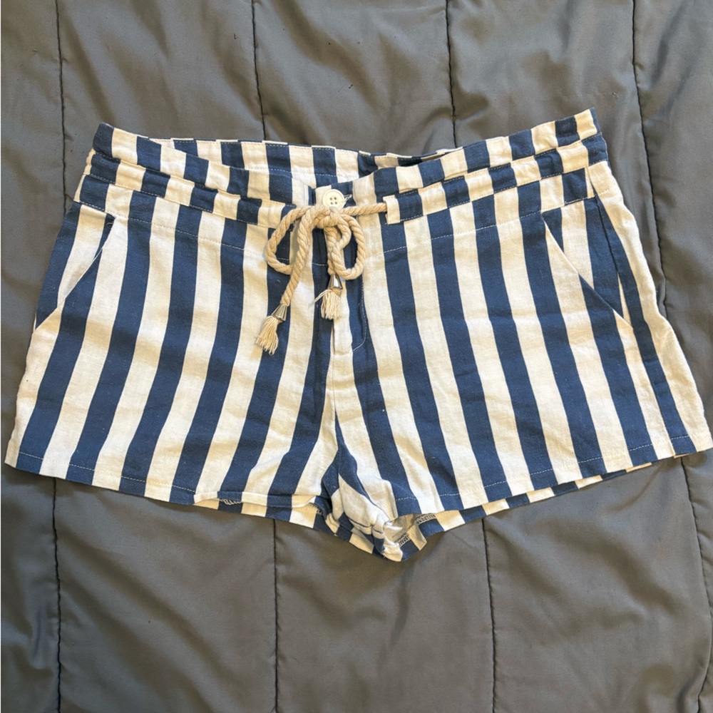 Have Blue and White Striped Women's Shorts